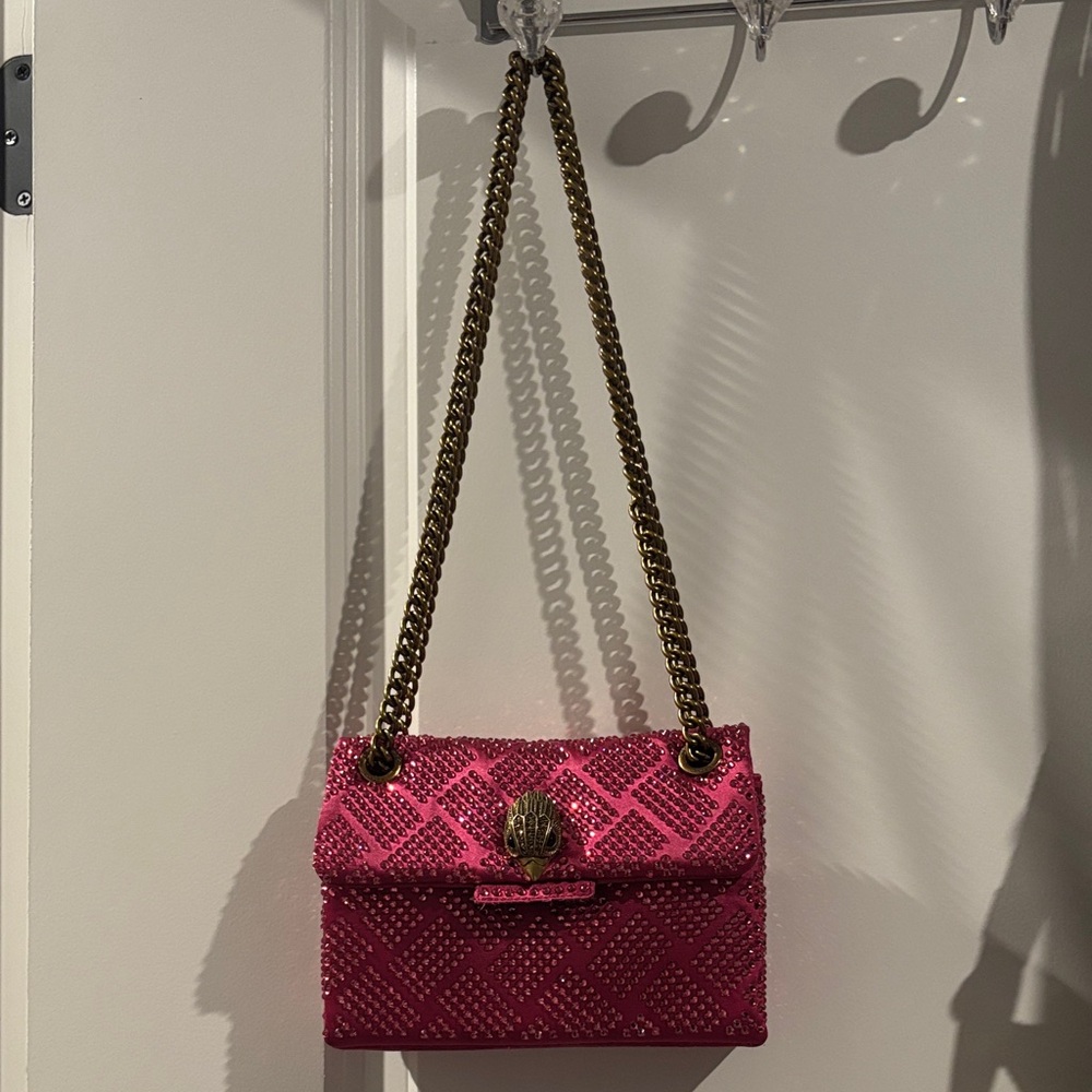 Pink sparkly Kurt Geiger shoulder bag